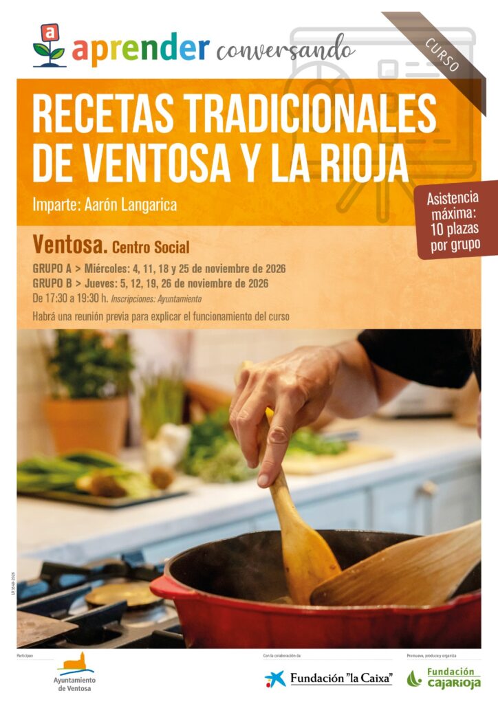 Curso de recetas tradicionales de Ventosa y La Rioja